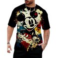 thumbnail image 2 of 2024 Nueva tendencia Miniso Mickey Mouse estampado niños verano Harajuku casual todo partido moda cuello redondo manga corta camiseta para hombres, 2 of 4