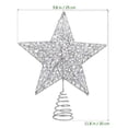 thumbnail image 4 of Decoración con forma de estrella para árbol de Navidad STOBOK, plateada, con luz colorida, 4 of 9