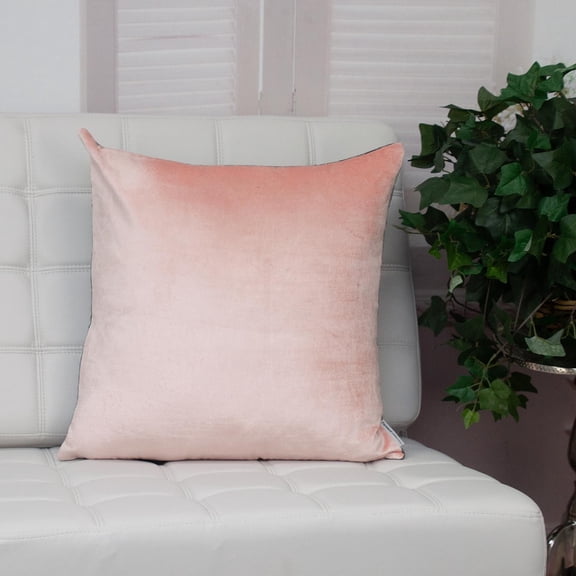 Nassau Collection Solid Square Cotton Throw Pillow - 20" - Pink
