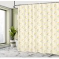 thumbnail image 4 of Ambesonne Floral Shower Curtain, Flower Petals and Dots Art, 69"Wx70"L, Pastel Brown White Blue, 4 of 4