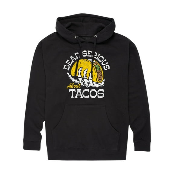 Instant Message - Dead Serious About Tacos - Men's Pullover Hooded Fleece Sweatshirt