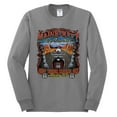 thumbnail image 2 of Wild Bobby, Main Street of America Route 66 Bike Motorcycle Cars and Trucks Mens Long Sleeve Shirt, Heather Grey, Small, 2 of 3