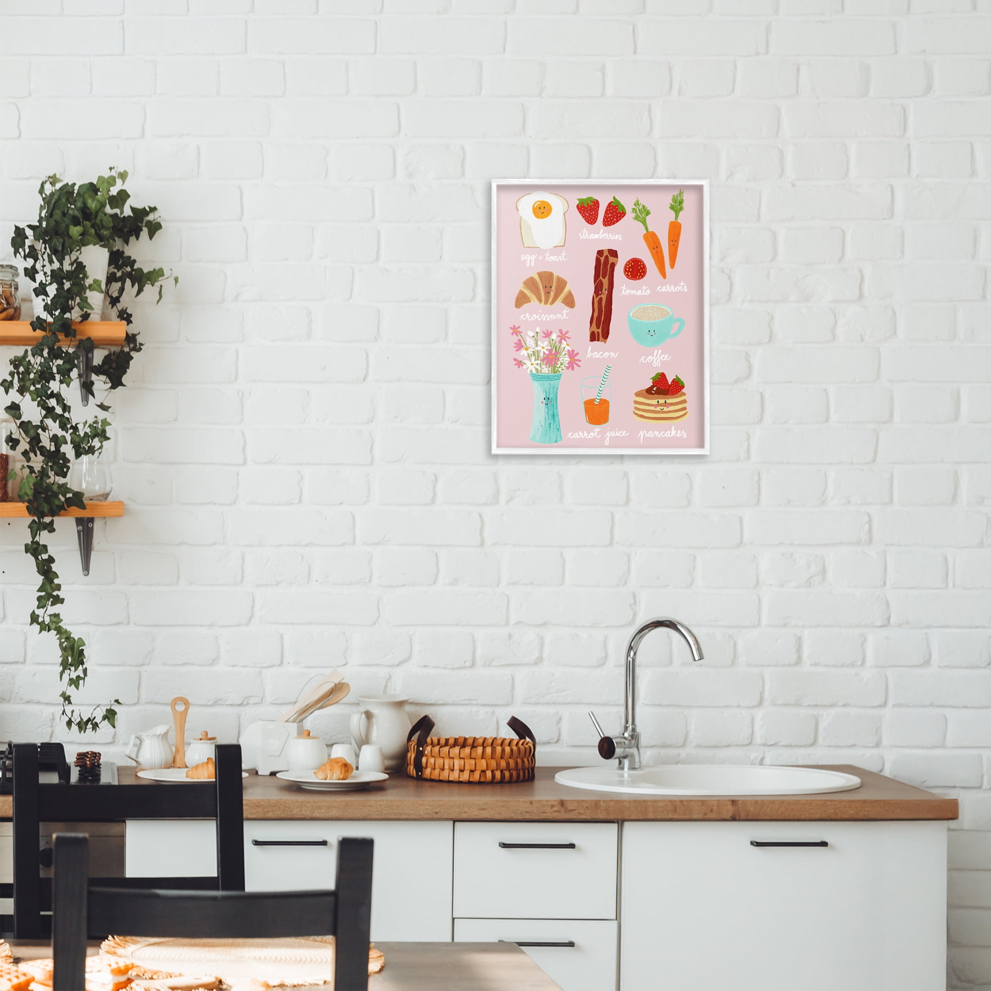 Stupell Industries Lush Summer Breakfast White Framed Giclee Art, design by Metka Hiti