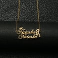 thumbnail image 4 of Fashion Custom Stainless Steel 2 Name Heart Necklace for Women Personalized Letter Gold Choker Necklace Gift, 4 of 5