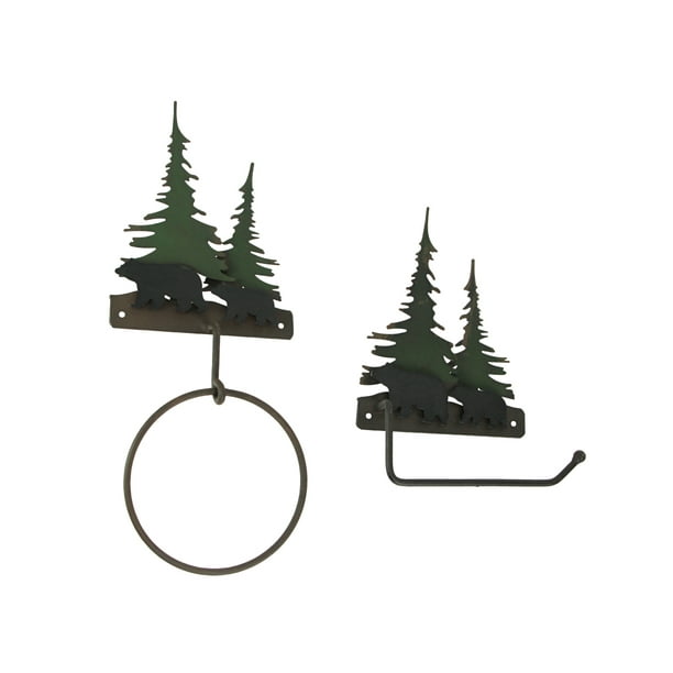 Mayrich Metal Bear Forest Toilet Paper And Towel Holder Set Bathroom Wall Mounted Decor Com - Mayrich Home Decor Mayrich Metal Bear Forest Toilet Paper And Towel Holder Set Bathroom Wall Mounted Decor Com - Mayrich Home Decor