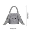 thumbnail image 5 of VALSEEL Personalized Bunny Easter Basket Plush Custom Easter Basket With Handles Pluffy Custom Eggs Bag Gifts For Kids Girls Babies Toddlers Teens, 5 of 5