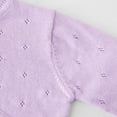 thumbnail image 7 of Girls Knit Bolero Cardigan Sweater Cute Ruffle Bowknot Long Sleeve Cropped Shrug Sweaters Toddlers Kids (0 Years, Purple), 7 of 7