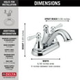 thumbnail image 5 of Delta Haywood Two Handle Centerset Bathroom Faucet in Chrome 25999LF, 5 of 5