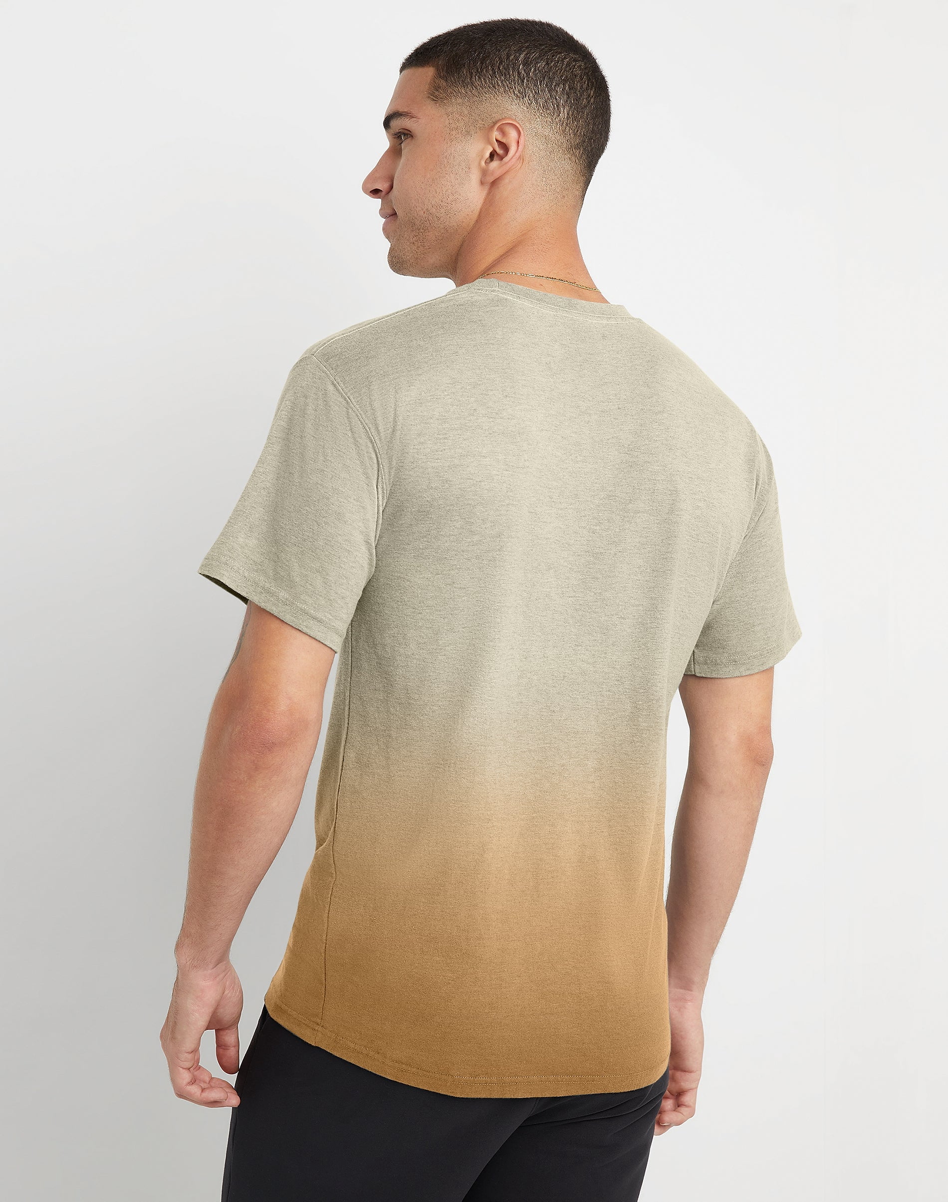 Hanes Men's & Big Men's Garment Dyed Dip Dye Ombre Tee Shirt, Sizes XS-3XL