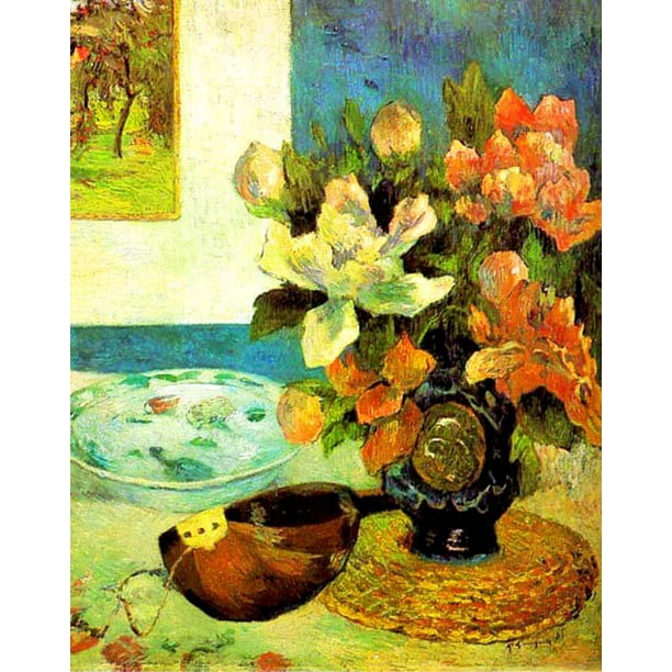 Paul Gauguin Still Life With A Mandolin 15 Inch By 30 Inch Laminated Poster With Bright Colors And Vivid Imagery Fits Perfectly In Many Attractive Frames Walmart Com Walmart Com