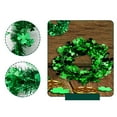 thumbnail image 4 of Hvmvliv St. Patrick's Day Four Leaf Clover Wreath, 20 cm Green Window Hanging Wreath Decoration for Holiday & Party Ornament Green, 4 of 9