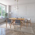 thumbnail image 2 of Juego de Comedor de Madera con 6 Sillas Tapizadas para 6 Personas, Mesa y Sillas para Comedor y Cocina, Midtown Concept Ibiza, Roble y Gris Claro, 2 of 5