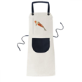 thumbnail image 1 of Tradition Chinese Lucky Fish Apron Adjustable Bib Cotton Linen BBQ Kitchen Pocket Pinafore, 1 of 3