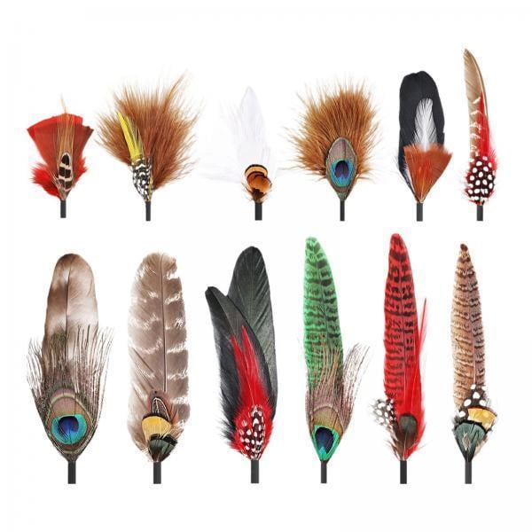 Plumas de sombrero,Plumas para sombreros Fedora Manualidades con plumas,Plumas surtidas para sombrero de vaquero para hombre y mujer,Plumas coloridas,accesorios decorativos de