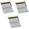 thumbnail image 4 of Set of 3 Brushed Metal Business Card Case Holders With Bar Closure Mechanism (Horizontal, Silver Gold), 4 of 4