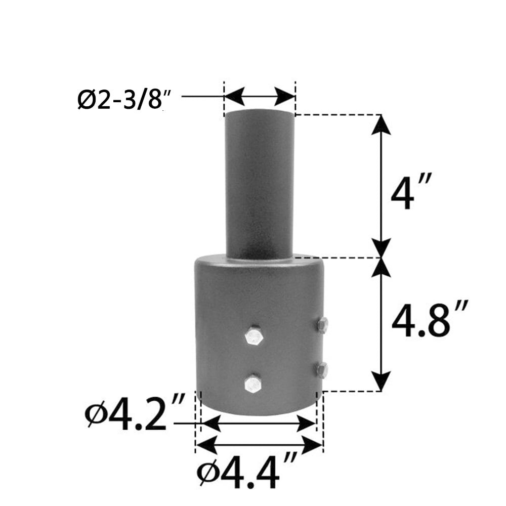 Single Vertical Bracket Adapter Tenon Adapter for 3.5 inch Round Pole Bracket 