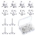 thumbnail image 1 of 200 Piezas en Forma de Estrella Chinchetas de PláStico Transparente con Caja de PláStico para Tablero de Corcho Punta de Acero Decorativa, 1 of 7