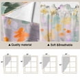 thumbnail image 3 of Teal Spring Floral Kitchen Window Curtains, Swag Curtains Valance for Bedroom Living Room Bathroom, Modern Oil Painted Daisy Botanical Rod Pocket Window Curtain Block Drapes 2 Panels 28"x36", 3 of 9
