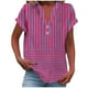 thumbnail image 1 of Vestidos Casuales Para Mujer, Blusas De Mujer De Moda Camiseta informal de manga corta con cuello en V y botones para mujer, 1 of 4