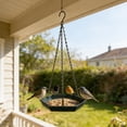 thumbnail image 5 of Hanging Bird Feeder Outdoor, Plastic Bird Feeding Station, Garden Bird Feeder with Chain, Decorative Outdoor Bird Feeding Device （Green）, 5 of 6