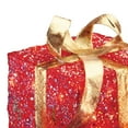 thumbnail image 4 of National Tree Company Pre-Lit Christmas Decoration, Red, Sparkle, Gift Boxes, Gold Bows, Set of 3, 75 Clear Lights, 6 Inch, 8 Inch, 10 Inch, 4 of 5
