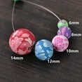 thumbnail image 4 of U8MO Mixed Flower Patterns Round 6mm 8mm 10mm 12mm 14mm Polymer Clay Loose Beads-14mm 10pcs, 4 of 9