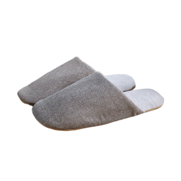 QTOCIO Slippers, Winter Indoor Warm Household Cotton Mop Floor Non-slip Mute Lightweight Cotton Slippers Cloth Cotton Slippers