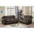 thumbnail image 5 of Lexicon Cranley Traditional Microfiber Double Reclining Sofa in Chocolate, 5 of 5