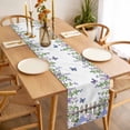thumbnail image 3 of Table Runner 72 Inches Long for Kitchen Dining, Spring Purple Flowers Dresser Scarf Farmhouse, Dining Table Decorations for Wedding/Parties, Farmhouse Leaves Fences Watercolor 14 x 72 In, 3 of 8