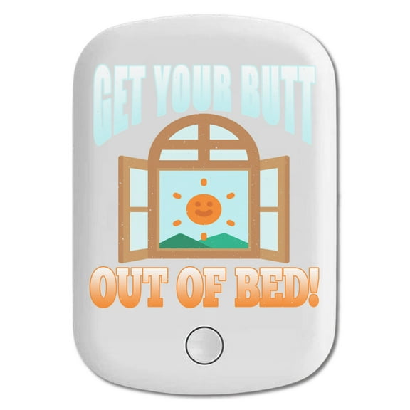 DistinctInk Magnetic Battery Pack, 5000 mAh Wireless Portable Charger with USB-C Cable, Compatible with MagSafe iPhone 14 / 13 / 12 Series - Get Your Butt Out Of Bed