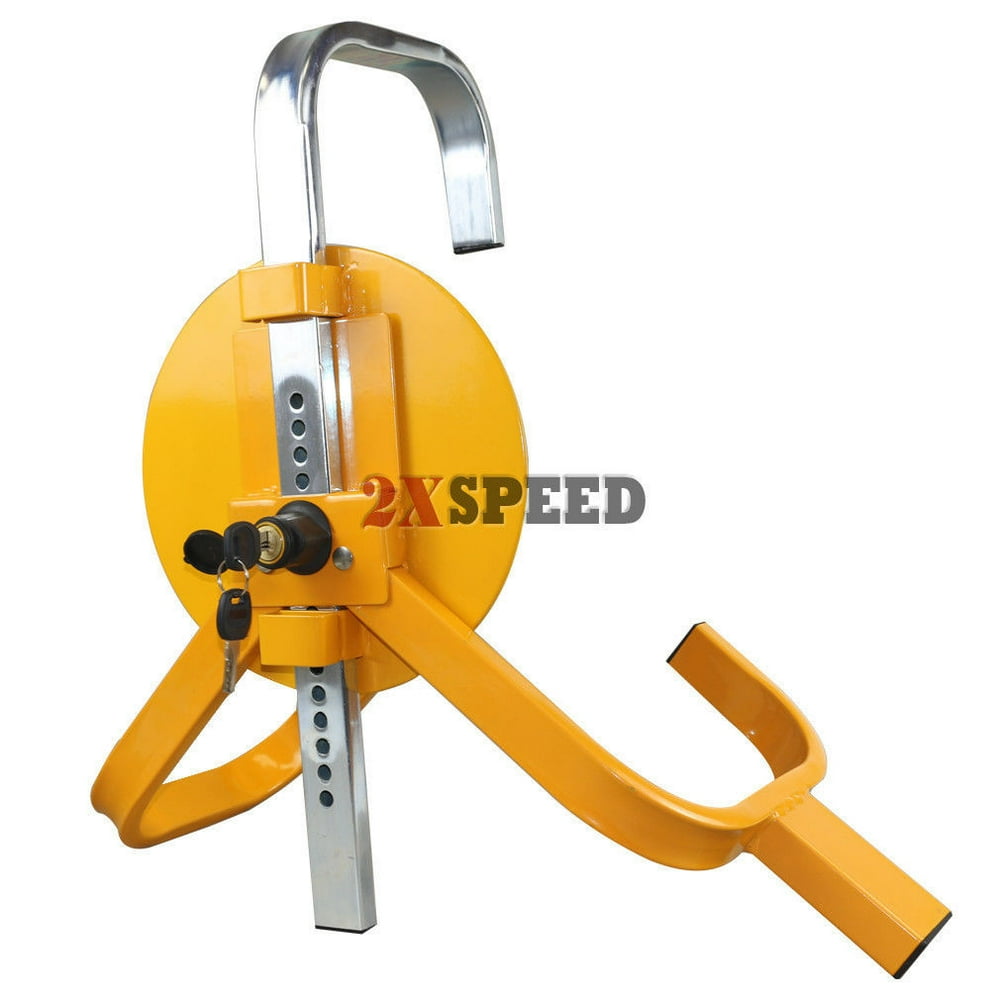 Universal Wheel Clamp lock for Car Trailer Van Caravan Yellow/Red 2