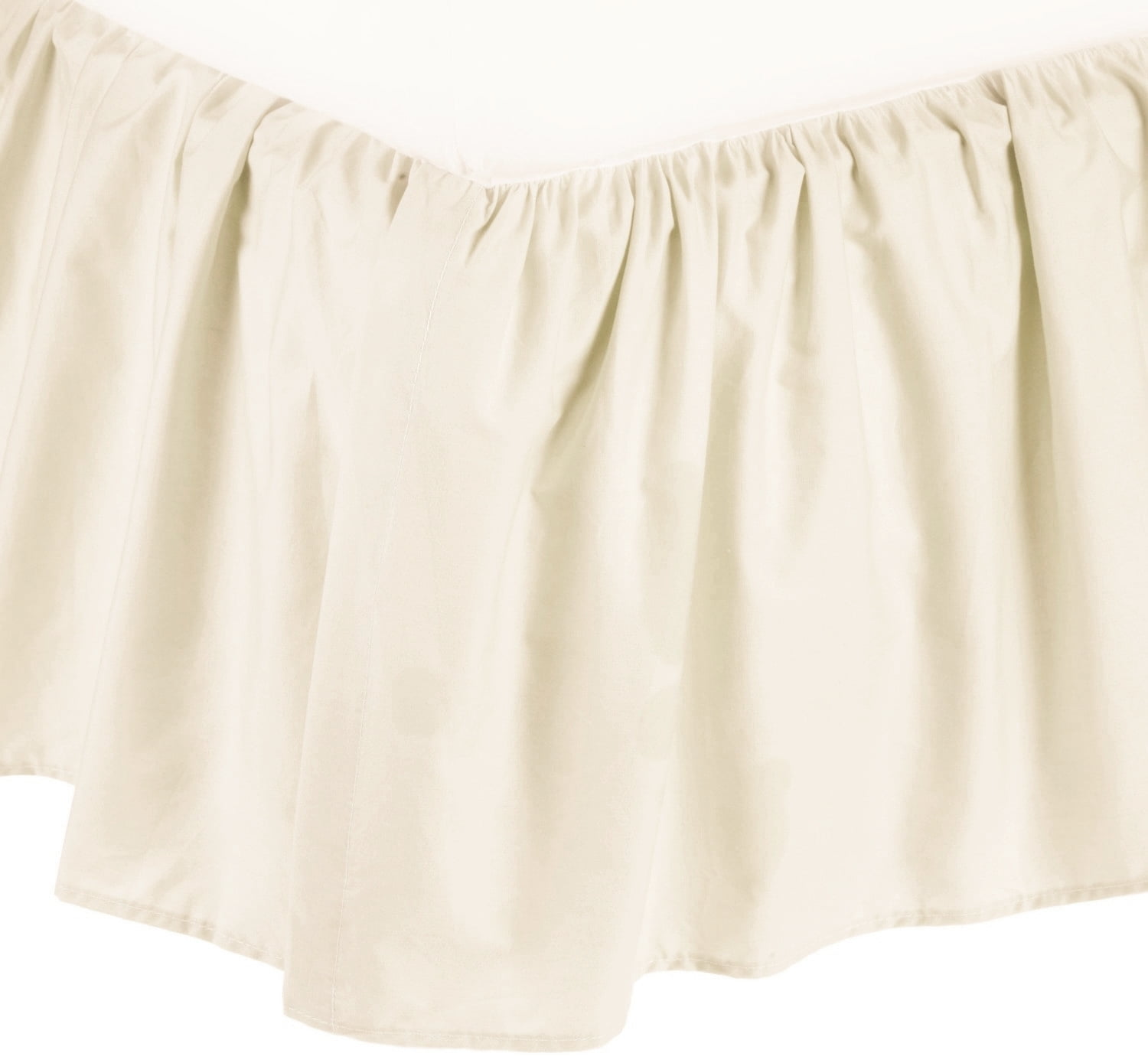 American Baby Company 100% Natural Cotton Percale Ruffled Crib Skirt, Ecru, Soft Breathable, for Boys and Girls