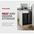 thumbnail image 6 of Rev-A-Shelf 53WC-2150SCDM-218 50 Qt Double Pullout Waste Container Trashcan, Black, 6 of 10