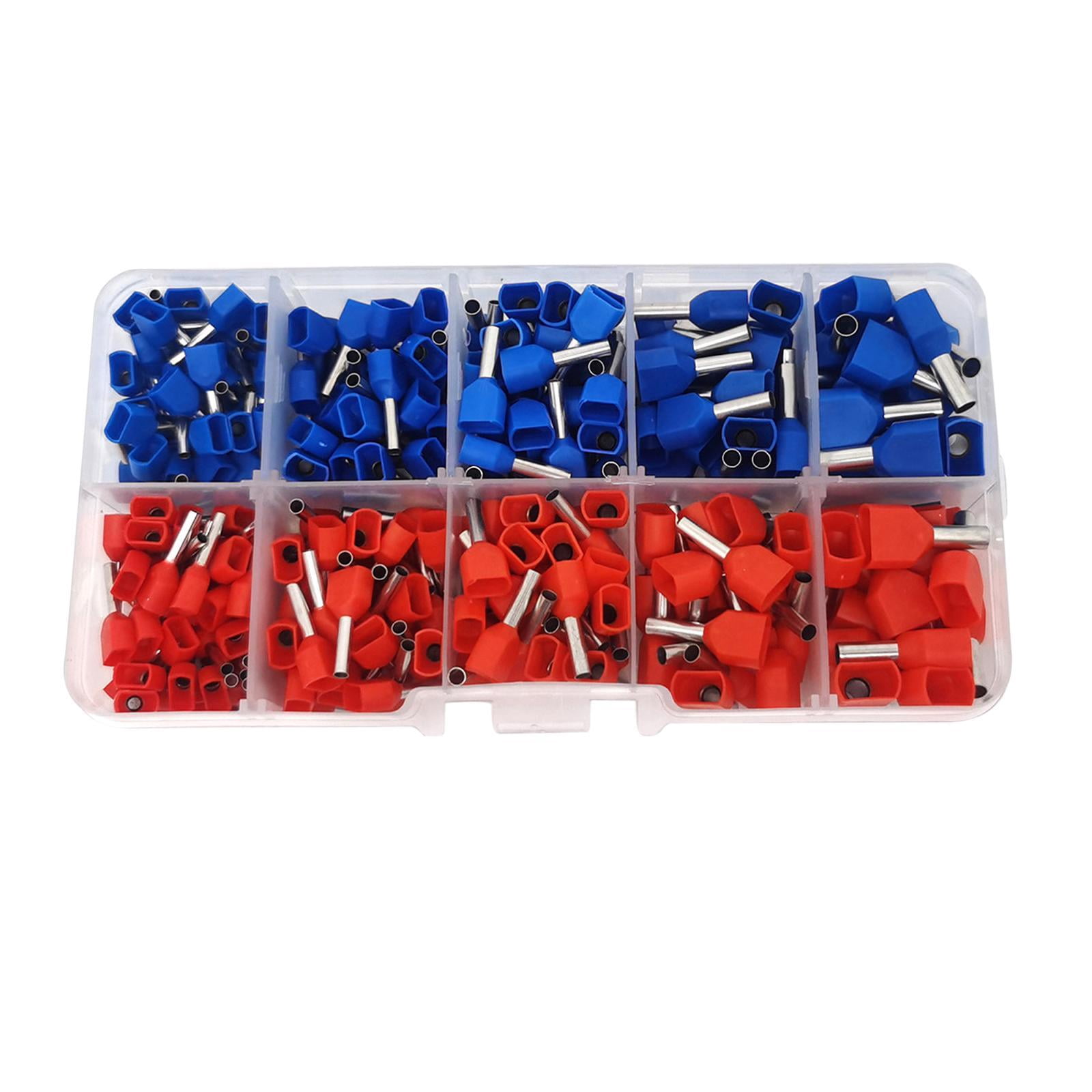 Miulika 4x 270Pcs Cold Press Terminal Terminal Set, Replaces Terminal, Double Wire Parallel Terminal Pressed Terminal Block,