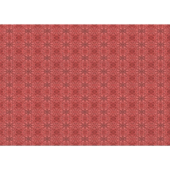 Ahgly Company Indoor Rectangle Patterned Love Red Area Rugs, 5' x 7'