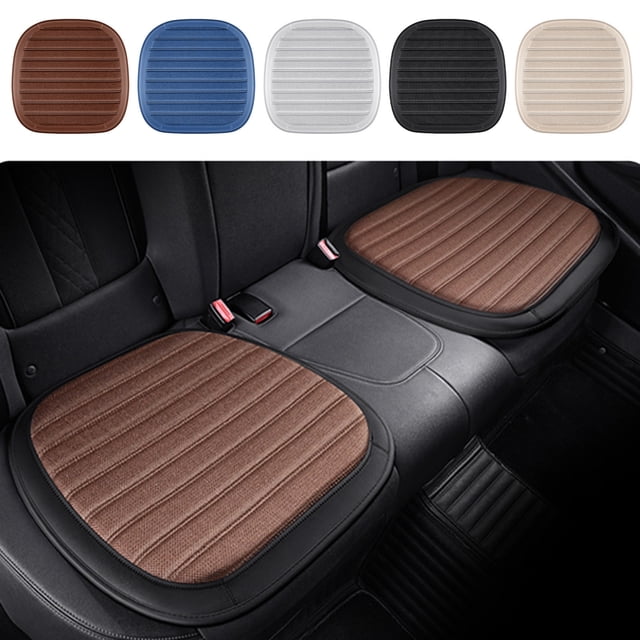 Cojín transpirable de malla para asiento de coche con funda de lino para comodidad y soporte durante todo el año