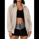 thumbnail image 1 of Chaquetas de Holgadas de Larga con Solapa para Mujer, Moda Otoño 2025, Ropa de Invierno. Crema L, 1 of 10