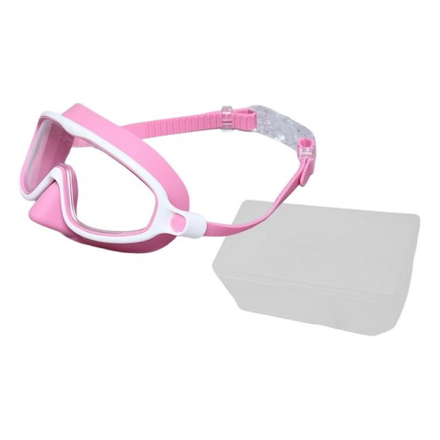 Gafas de natación para niños, equipo de natación antivaho, elegantes, con protector nasal, gafas de para piscina, buceo, interior y exterior. Rosa