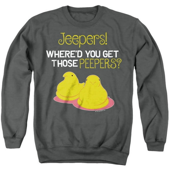 Easter Jeepers Where'd You Get Those Peepers Unisex Adult Crewneck Sweatshirt, Charcoal, Small