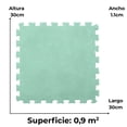 thumbnail image 3 of Alfombra Tapete De Felpa Color Verde AcuaArmable 10 Pzas, 3 of 4