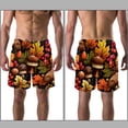 thumbnail image 3 of luoweisi Men's Beach Shorts Quick Dry Swim Trunks with Mesh Lining Acorns S, 3 of 5