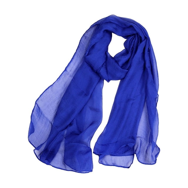 Sonducket Bufandas portátiles ligeras para mujer, bufanda elegante y transpirable para la cabeza, bufanda Hijab, bufandas Accesorios de disfraces azul real