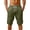 Army Green, variant on Mens Casual Soft Linen Long Shorts Knee Length Sport Running Lounge Work Shorts Capri Pant Summer Beach Casual Drawstring Shorts with Pockets Beige L