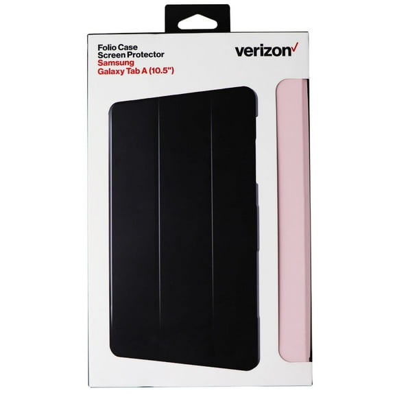 Verizon Hard Folio Case   Glass Screen Protector for Galaxy Tab A (10.5) - Pink