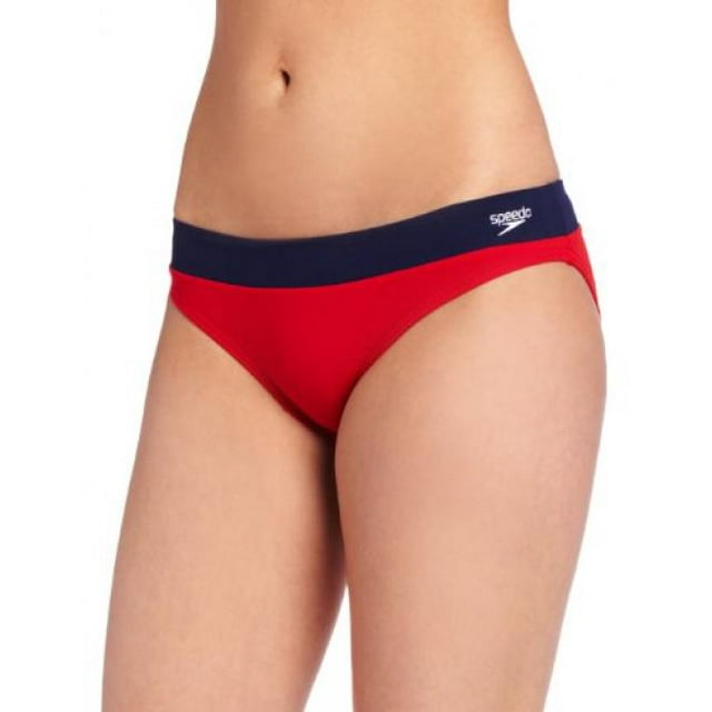 Speedo Women's Guard Hipster Swimsuit Bottom, Red, Small
