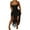 Black, variant on Women's Sexy Neck Sleeveless Irregular Dress - Backpack Design, Flowy Hem for Summer/Beach Parties