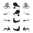 thumbnail image 1 of Transit Auto Front Bearing Upper Control Arm Ball Joint Lower Outer Inner Tie Rod Link Kit (12Pc) for Car Chevrolet Silverado 2500 GMC Sierra Suburban Yukon XL with 8 Lug Wheels K77-102353, 1 of 11