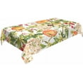 thumbnail image 3 of TKS MITLAN Tablecloth Orange Tree Table Cloth Rectangle Table 60 x 84 Inch Watercolor Flower Bloom Leaves Fresh Fruit Harvest Lively Bright Summer Kitchen Decorations for Home Dinner Party, 3 of 16