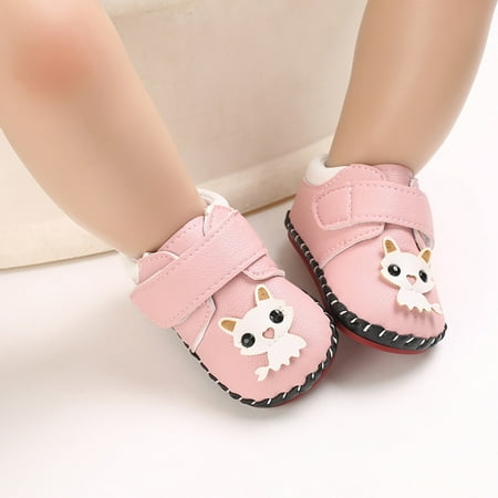 

Toddler Kids Girls Boys Cartoon Shoes Soft First Walking Shoes