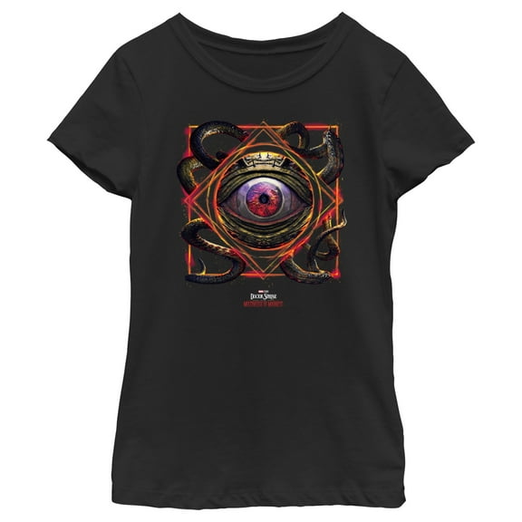 Girl's Marvel Doctor Strange in the Multiverse of Madness Gargantos Sealed Graphic Tee Black Medium